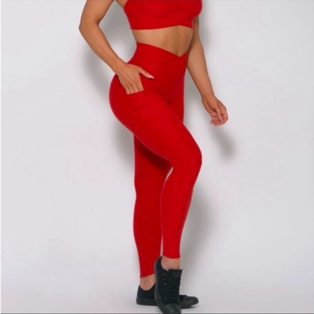 Bombshell sportswear red contour leggings